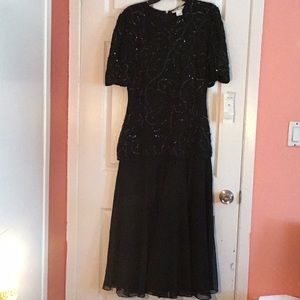 Jessica Taylor Black Sequins Gown